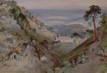 Die Ebenen, Landour Kirche, Mussoorie, 1884